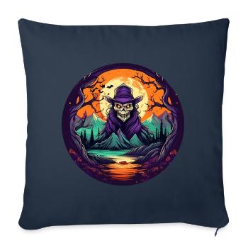 Gruseliges Halloween-partykostüm-skelett - Sofa pillowcase 17,3'' x 17,3'' (45 x 45 cm) - navy - Front