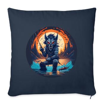 Gruseliges Halloween-partykostüm Werwolf-kostüm - Housse de coussin décorative 45 x 45 cm - bleu marine - Devant