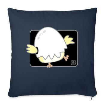 Vogel koreanisch - japanischer Stil 01 - Sofakissenbezug 45 x 45 cm - Navy - Vorne