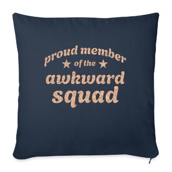 Proud member of the awkward squad in yellow - Sofa pillowcase 17,3'' x 17,3'' (45 x 45 cm) - navy - Front