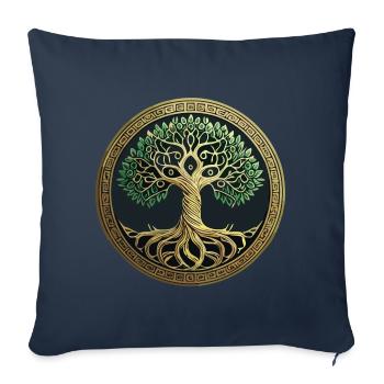 Tree of Life Viking Midgard Thor Valhalla - Sofa pillowcase 17,3'' x 17,3'' (45 x 45 cm) - navy - Front