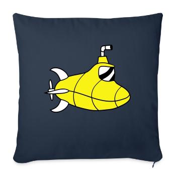 sous-marin Plongée sous-marine Plongée Capitaine de sous-marin - Housse de coussin décorative 45 x 45 cm - bleu marine - Devant
