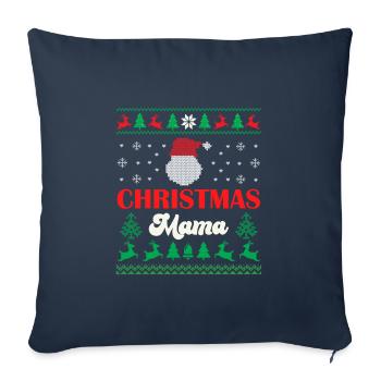 Merry Christmas Mama - Housse de coussin décorative 45 x 45 cm - bleu marine - Devant