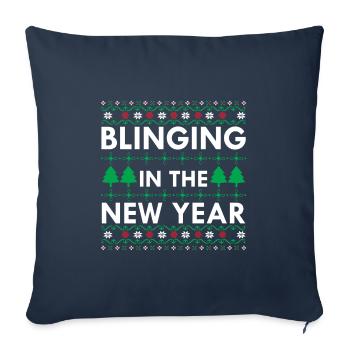 Blinging In The New Year - Housse de coussin décorative 45 x 45 cm - bleu marine - Devant