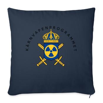 The Swedish Nuclear Weapons Programme - Sofa pillowcase 17,3'' x 17,3'' (45 x 45 cm) - navy - Front