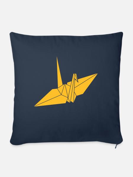 origami - Kranich - Sofakissenbezug 45 x 45 cm - Navy