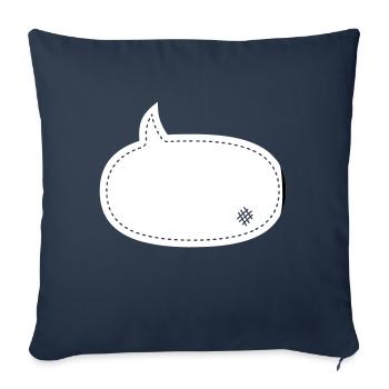 bulle - Housse de coussin décorative 45 x 45 cm - bleu marine - Devant