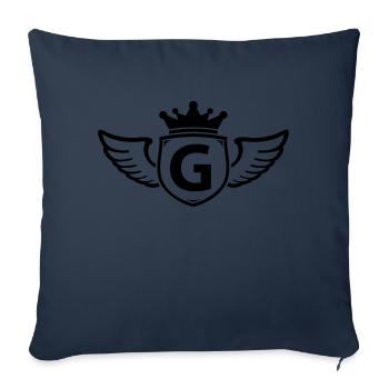 g - Housse de coussin décorative 45 x 45 cm - bleu marine - Devant
