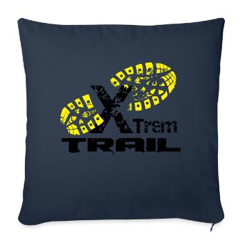course a pied extreme - Housse de coussin décorative 45 x 45 cm - bleu marine - Devant