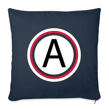 Buchstabe A - Sofakissenbezug 45 x 45 cm - Navy - Vorne