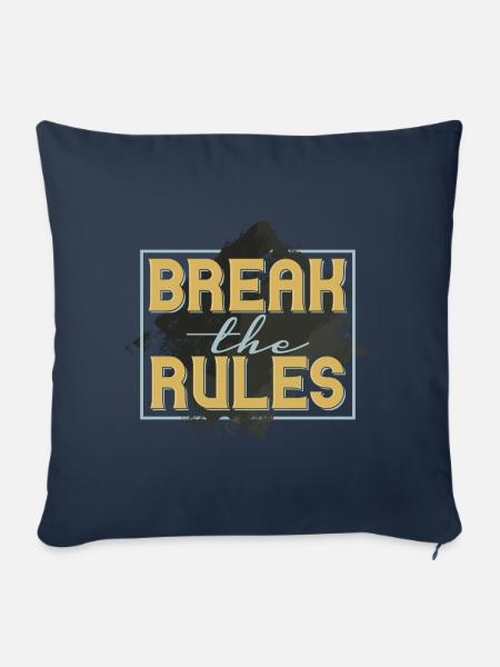 Break the rules - Sofakissenbezug 45 x 45 cm - Navy