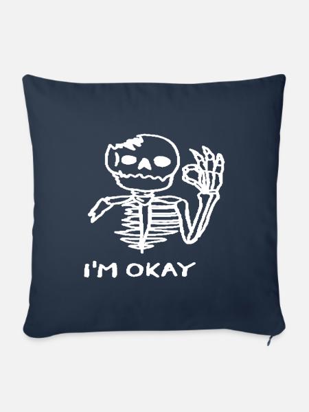 I'm Okay - Sofakissenbezug 45 x 45 cm - Navy