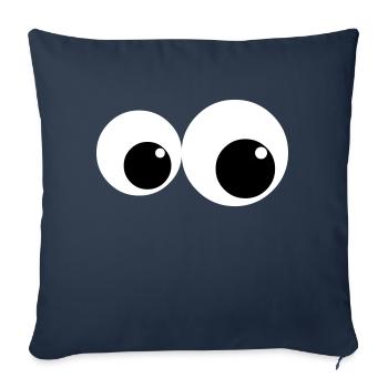 Augen2 - Sofakissenbezug 45 x 45 cm - Navy - Vorne