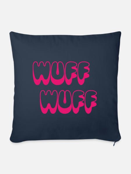 Wuff Wuff Hund - Sofakissenbezug 45 x 45 cm - Navy