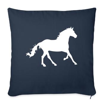 Pferd - Sofakissenbezug 45 x 45 cm - Navy - Vorne