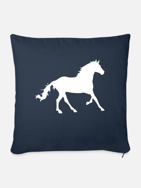 Pferd - Sofakissenbezug 45 x 45 cm - Navy