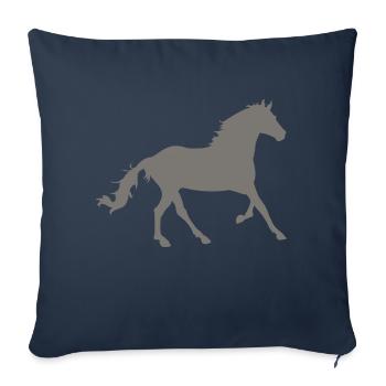 Pferd - Sofakissenbezug 45 x 45 cm - Navy - Vorne
