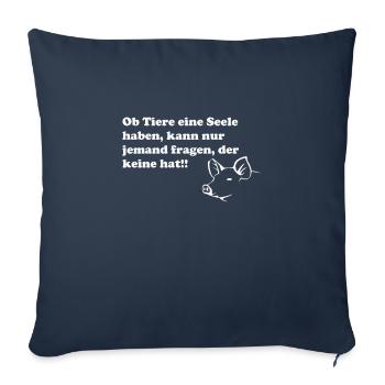 Tierschutz - Sofakissenbezug 45 x 45 cm - Navy - Vorne