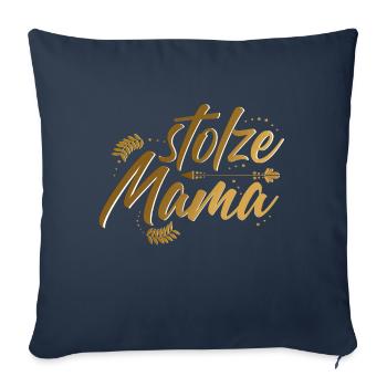 Proud mom golden - Sofa pillowcase 17,3'' x 17,3'' (45 x 45 cm) - navy - Front