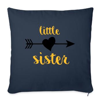 Little Sister - Housse de coussin décorative 45 x 45 cm - bleu marine - Devant