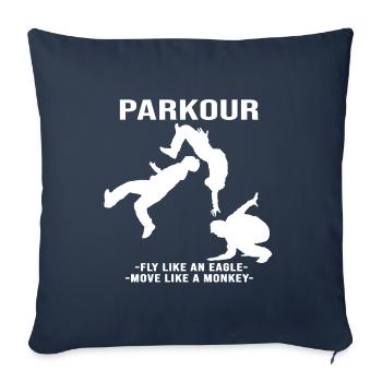 Parkour Freerunning Hindernislauf - Sofakissenbezug 45 x 45 cm - Navy - Vorne