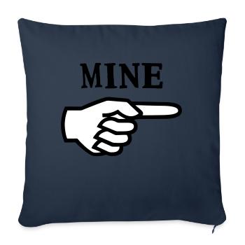 Mein - Hand Finger - Sofa pillowcase 17,3'' x 17,3'' (45 x 45 cm) - navy - Front