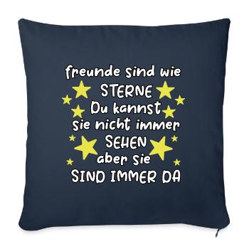 Friends are like stars friendship saying friend - Sofa pillowcase 17,3'' x 17,3'' (45 x 45 cm) - navy - Front