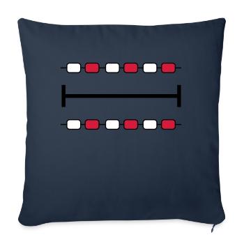 Chemin de la piscine - Housse de coussin décorative 45 x 45 cm - bleu marine - Devant