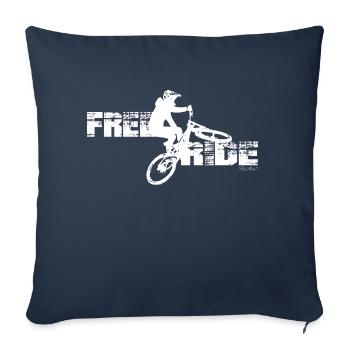 Free Ride MTB - Sofa pillowcase 17,3'' x 17,3'' (45 x 45 cm) - navy - Front