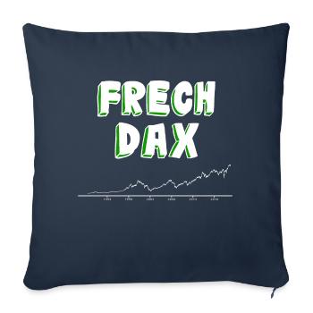 frechdax DAX frech Aktien ETF Börse trader - Sofakissenbezug 45 x 45 cm - Navy - Vorne