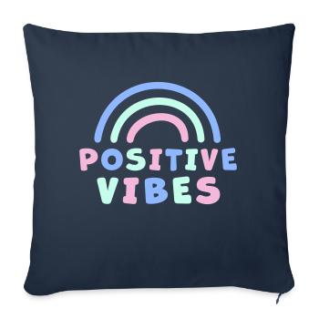 ONDES POSITIVES - Housse de coussin décorative 45 x 45 cm - bleu marine - Devant