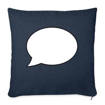 Speech bubble empty - Sofa pillowcase 17,3'' x 17,3'' (45 x 45 cm) - navy - Front