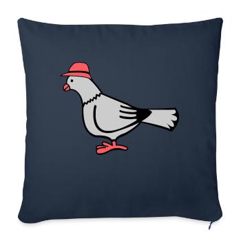 Colombe - Housse de coussin décorative 45 x 45 cm - bleu marine - Devant