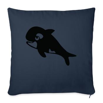 Killer whale - Sofa pillowcase 17,3'' x 17,3'' (45 x 45 cm) - navy - Front