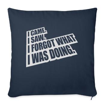 I came saw forget - Sofa pillowcase 17,3'' x 17,3'' (45 x 45 cm) - navy - Front