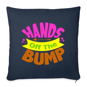 Mère Enceinte Bébé Nourrisson T-shirt Maman - Housse de coussin décorative 45 x 45 cm - bleu marine - Devant