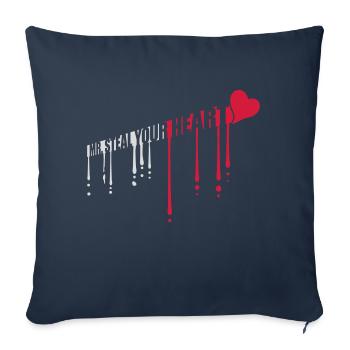 mr steal your heart - Sofa pillowcase 17,3'' x 17,3'' (45 x 45 cm) - navy - Front