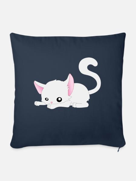 Katze Comic - Sofakissenbezug 45 x 45 cm - Navy