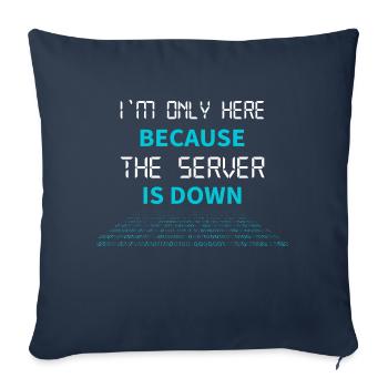 Nerd Coder Server Download Error 404 - Sofa pillowcase 17,3'' x 17,3'' (45 x 45 cm) - navy - Front