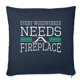 birthday birthday present idea birthday present - Sofa pillowcase 17,3'' x 17,3'' (45 x 45 cm) - navy - Front