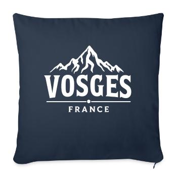 Vosges - France - Housse de coussin décorative 45 x 45 cm - bleu marine - Devant