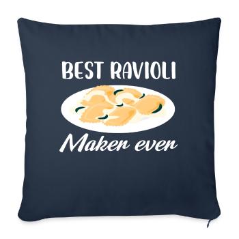 Best Ravioli Maker Ever Italian Filled Pasta - Sofa pillowcase 17,3'' x 17,3'' (45 x 45 cm) - navy - Front