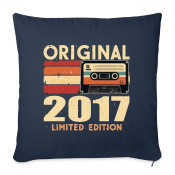Geburtstag 2017 - Legendär Seit 2017 Geschenk 2017 - Sofakissenbezug 45 x 45 cm - Navy - Vorne