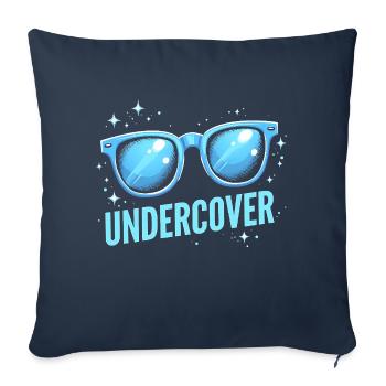Déguisement Undercover - Sunglasses Fun - Housse de coussin décorative 45 x 45 cm - bleu marine - Devant