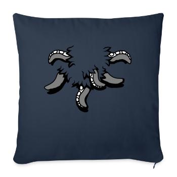 Tentacule Octopus Monster Chemise déchirée Alien - Housse de coussin décorative 45 x 45 cm - bleu marine - Devant