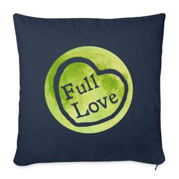 Rebel Love Green Full Moon Love - Sofa pillowcase 17,3'' x 17,3'' (45 x 45 cm) - navy - Front