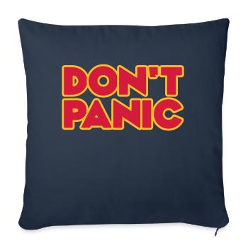 Don't Panic 2zeilig - Sofakissenbezug 45 x 45 cm - Navy - Vorne