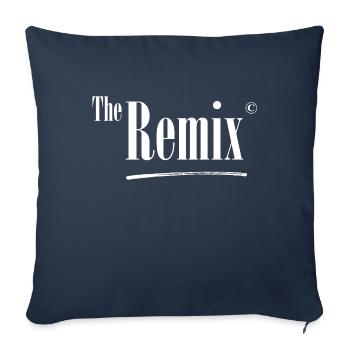 the remix partnerlook vater sohn avec l’original - Housse de coussin décorative 45 x 45 cm - bleu marine - Devant