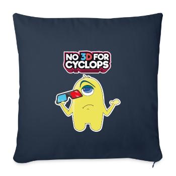 Comic 3D Brille Zyklop Kino Film Comic Geschenk - Sofakissenbezug 45 x 45 cm - Navy - Vorne