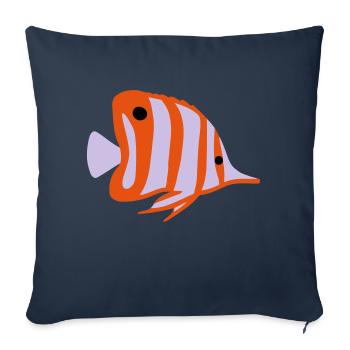 chelmon rostratus vektor - Sofa pillowcase 17,3'' x 17,3'' (45 x 45 cm) - navy - Front